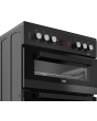 Beko EDC634K 60cm Double Oven Electric Cooker with Ceramic Hob - Black