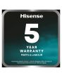 Hisense RF749N4SWFE 91.4cm 50/50 Frost Free Fridge Freezer - Black Inox