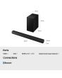 Samsung HW-B650F/XU 3.1ch 370W Soundbar with Wireless Subwoofer Bass Boost and Game Mode - Black