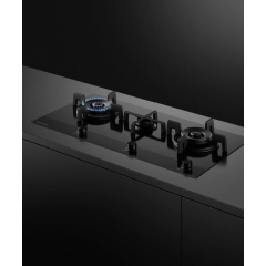 Fisher & Paykel CG903DLPGB4 90cm Gas Hob - Black Glass
