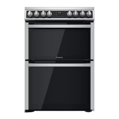 Hotpoint HDM67V8D2CX 60 cm Ceramic Double Cooker - Stainless Steel