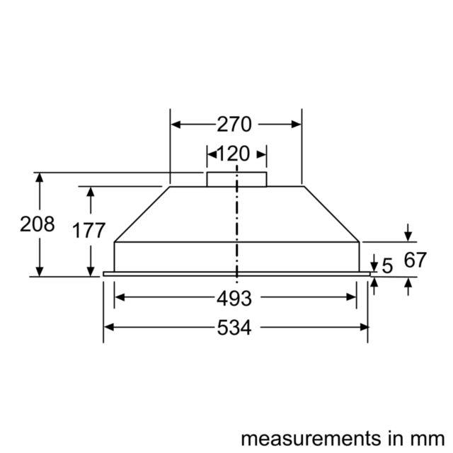Bosch DLN53AA70B Serie 2 Canopy Cooker Hood 53cm Metallic