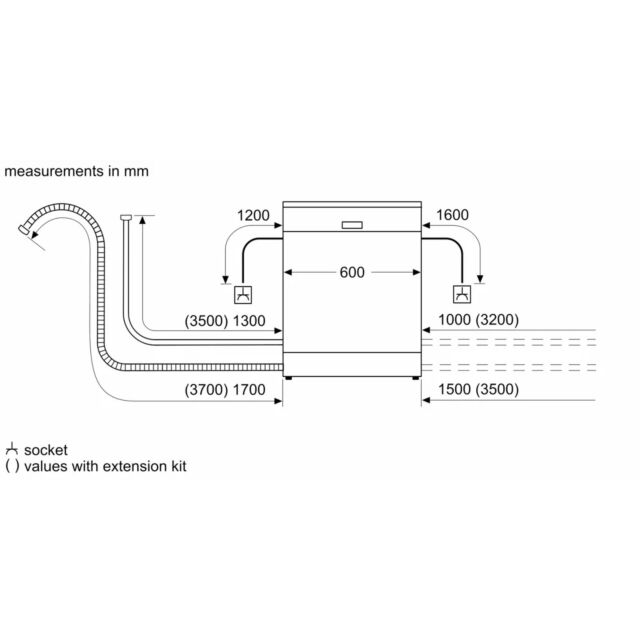 Bosch SMS4EMW06G WiFi-enabled Dishwasher - White - 14 Place Settings