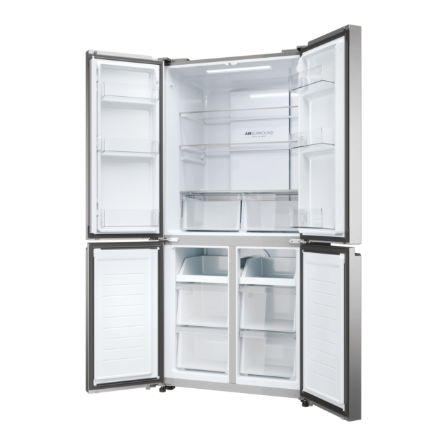 Haier HCR3818ENMM 83.3cm Total No Frost Multi Door Fridge Freezer - Inox