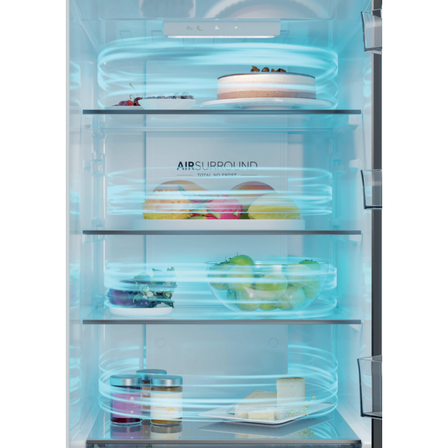 Haier HDPR3618DNPK 355L No Frost Fridge Freezer Stainless