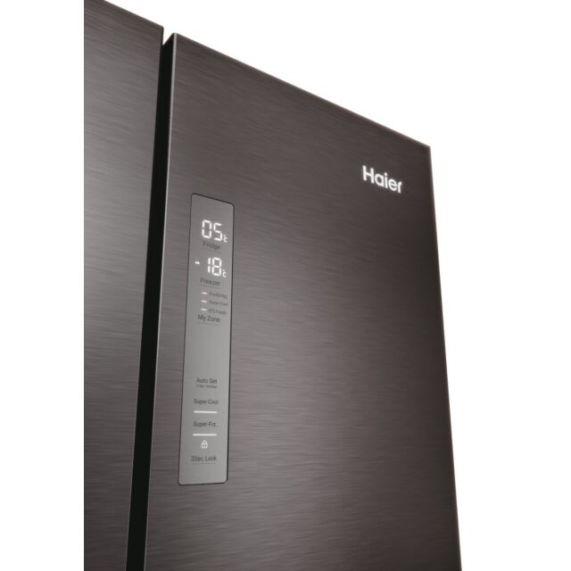 Haier HFR3718ENMD 70cm 60/40 Total No Frost Fridge Freezer - Dark Inox