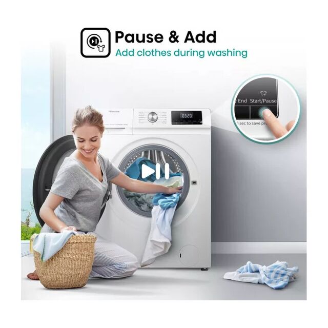 Hisense WDQA8014EVJM 8kg/5kg 1400 Spin Washer Dryer - White