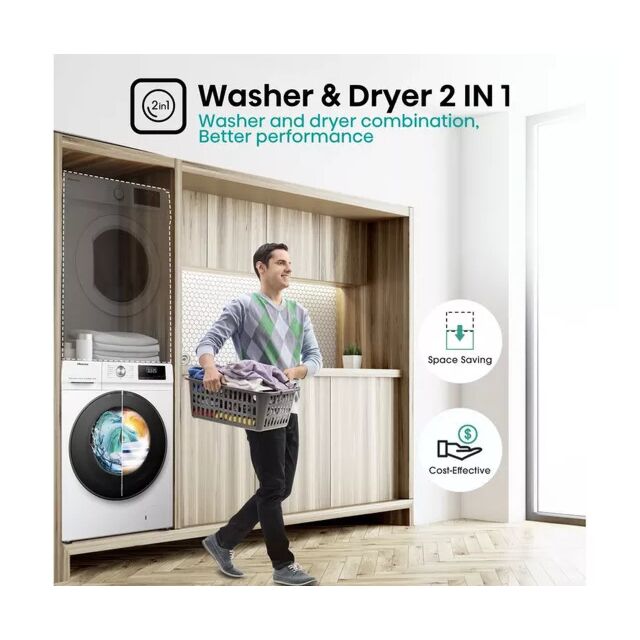Hisense WDQA8014EVJM 8kg/5kg 1400 Spin Washer Dryer - White