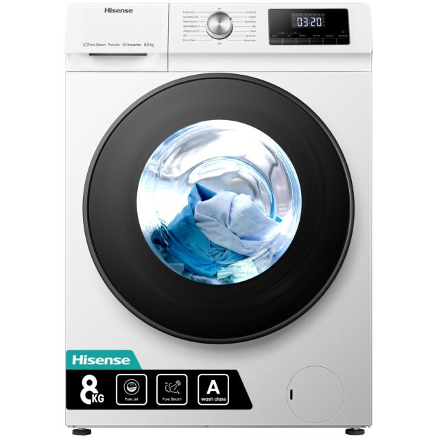 Hisense WDQA8014EVJM 8kg/5kg 1400 Spin Washer Dryer - White