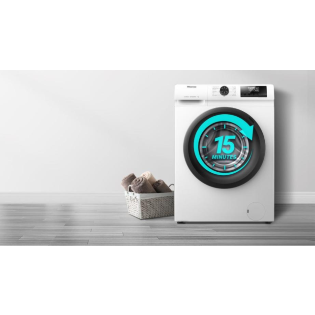 Hisense WFQP9014EVM Washing Machine, 9kg, Freestanding