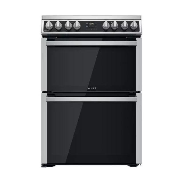 Hotpoint HDM67V8D2CX 60 cm Ceramic Double Cooker - Stainless Steel