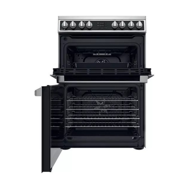 Hotpoint HDM67V8D2CX 60 cm Ceramic Double Cooker - Stainless Steel