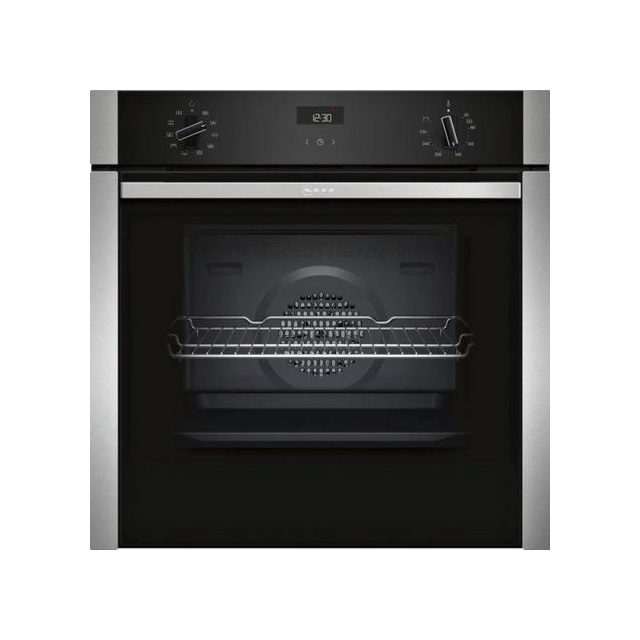 Neff B3ACE4HN0B Slide & Hide 59.4cm Built In Electric Single Oven - Stainless Steel