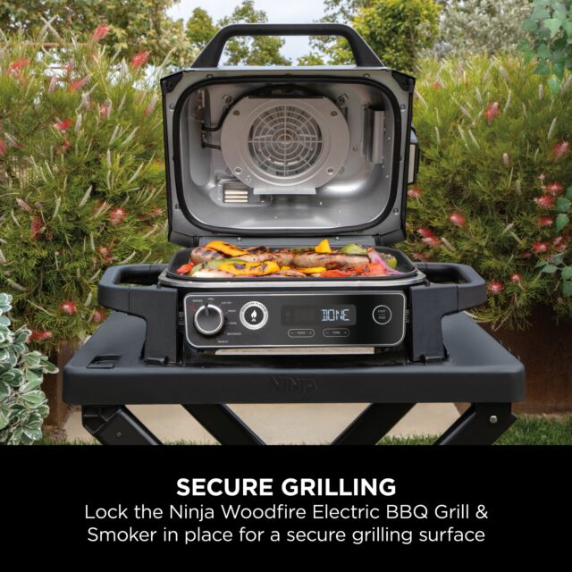 Ninja XSKGRLLSTDEUK Woodfire Electric BBQ Stand - Black