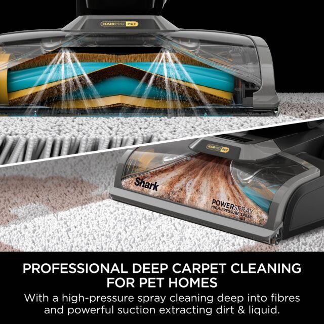 Shark CarpetXpert HairPro Pet Deep Carpet Cleaner with Built-In StainStriker - Charcoal & Fuchsia