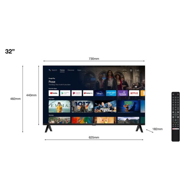 TCL 32S5400AFK 32inch Frameless FHD HDR Smart Android TV