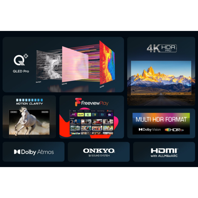 TCL 55C655K 55inch 4K QLED HDR Pro Android TV