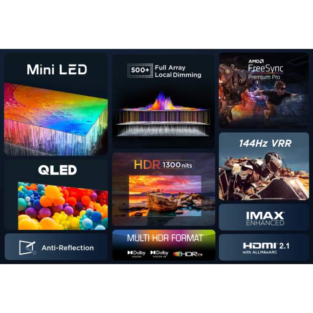 TCL 65C805K 65inch 4K QLED Mini-LED HDR Google TV