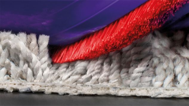 The Stiff nylon bristles in the Motorbar cleaner head.