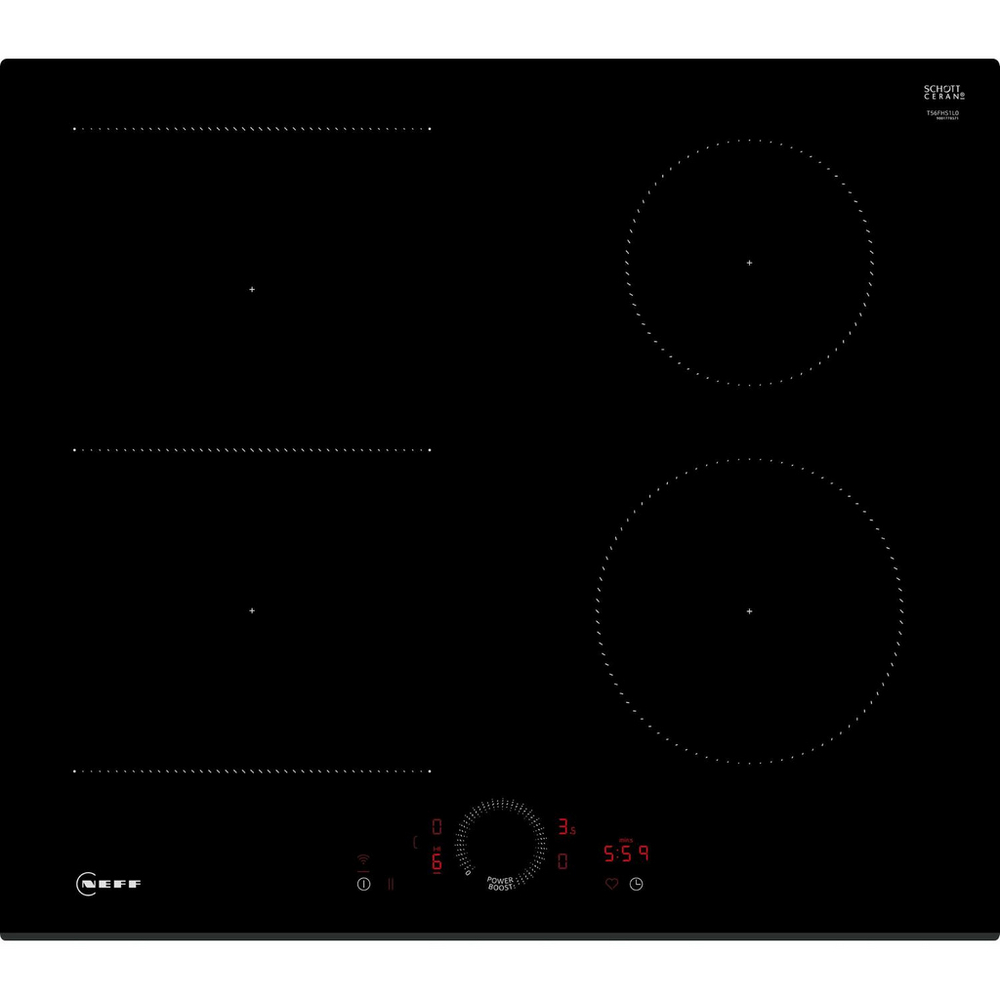 Neff T26PIP4S0 59cm Gas Hob - Black